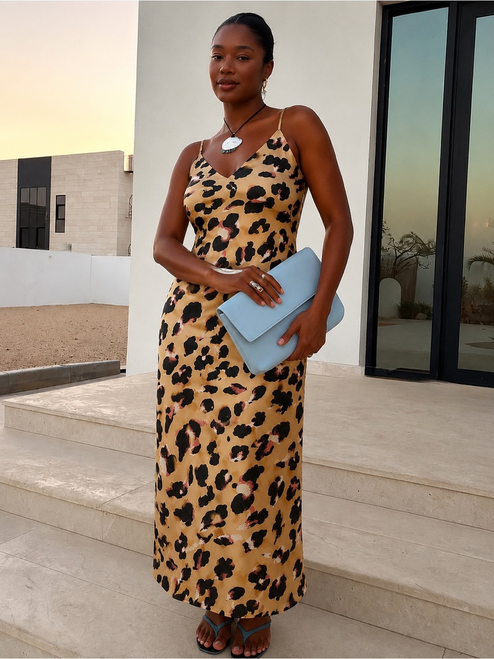 Never Fully Dressed | Plus Slip Midaxi Dress in Leopard Print ~ New US 16-18 - Picture 2 of 11